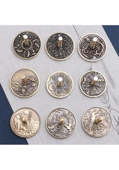 Mühür Mumu Pirinç Damga 50mm 3d Su Zambağı B Desen Pirinç Saplı Karışık