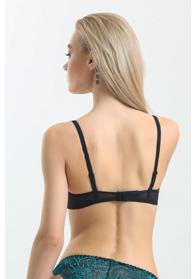 Magic Form Yeşil Siyah Dantelli Push Up Destekli Sütyen - 4816 Yeşil - 512786835 Yeşil