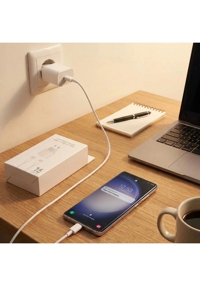 25w Hızlı Şarj Adaptörü Usb-c To Type-c Kablolu - Pd Destekli, Süper Hızlı Şarj Cihazı Bx40