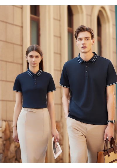 New Performance.arw50316.serintutan-antibakteriyel-yüksek Kalite.düğmeli Polo T.shirt Lacivert