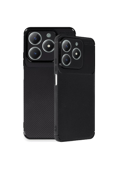Realme C61 Kılıf Auto Focus Karbon Kapak - Siyah 0.2M-Çok Renkli