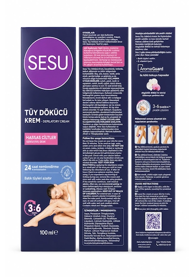 Sesu Tüy Dökücü Krem Hassas Cilt 40 Ml X 6 Adet