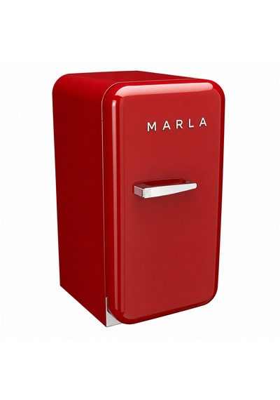Elektromarla Retro Minibar Mini Buzdolabı Kırmızı