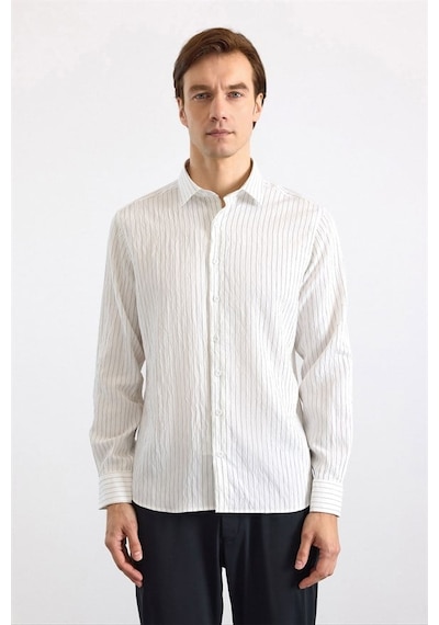 Süvari Siyah Slim Klasik Yaka Casual Gömlek Sgm1008400001-s09