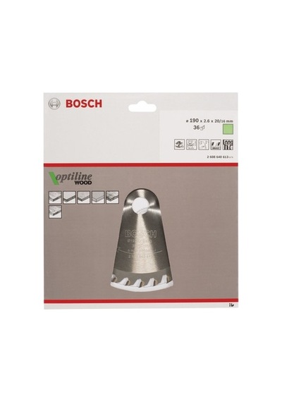 Ahşap İçin Daire Testere Bıçağı 190 Mm X 20/16 Mm 36 Diş