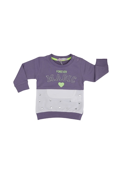 Haknur Bebe Peri Masalı Kız Bebek Magic Tek Body  6-18 Ay Lila Ekru - Lila