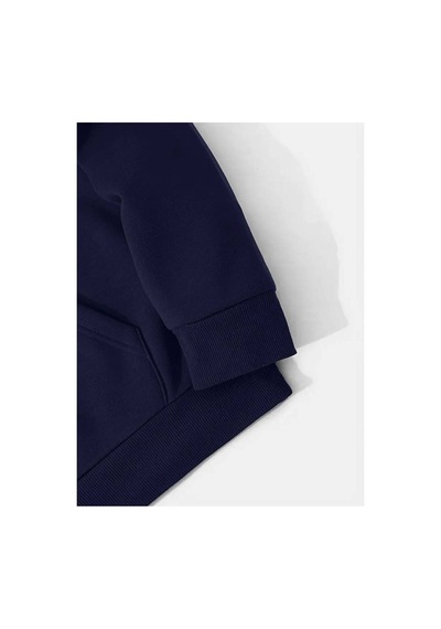 Medinenur Erkek El Yazılı Baskılı Kapüşonlu Sweatshirt Lacivert
