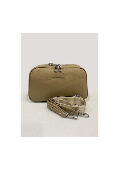 Genel Markalar Kadın İthal Premium Yumuşak Deri 5 Bölmeli Çapraz Omuz Çantası 25 X 19 X 9 Cm Kum