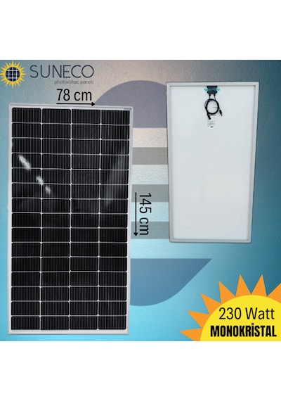 230 W Watt Half-cut Monokristal Solar Güneş Paneli A Sınıf Karavan 205 W