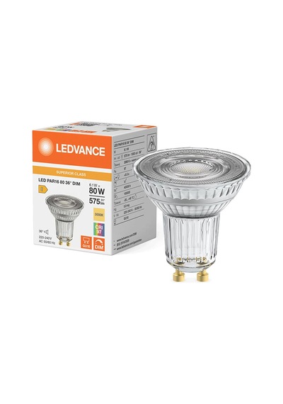 Osram Led Value Par16 6.1w 3000k 90crı Gu10 Sıcak Beyaz Ampul 10 Adet