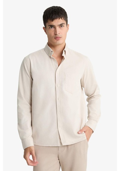 Defacto Regular Fit Polo Yaka Gabardin Uzun Kollu Gömlek F1261ax25auer22 Ekru Defacto Regular Fit Polo Yaka Gabardin Uzun Kollu Gömlek F1261ax25auer22 Ekru