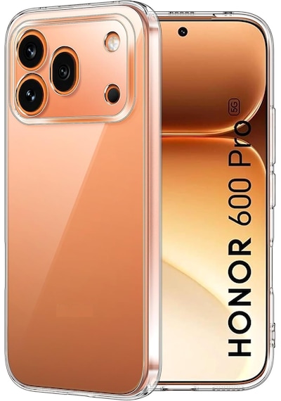 Honor 600 Pro Kılıf Darbe Emici Korumalı Pürüzsüz Esnek Şeffaf Silikon 0,2mm Şeffaf