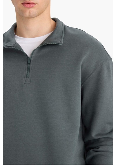 Defacto Boxy Fit Dik Yaka Yarım Fermuarlı Skuba Dalgıç Kumaş Sweatshirt E9363ax25augn498 Yeşil Defacto Boxy Fit Dik Yaka Yarım Fermuarlı Skuba Dalgıç Kumaş Sweatshirt E9363ax25augn498 Yeşil