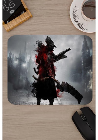 Bloodborne Kaymaz Dikişli Kauçuk Oyuncu Mousepad V5 - 22x18 Gaming Mouse Pad Fare Altlığı