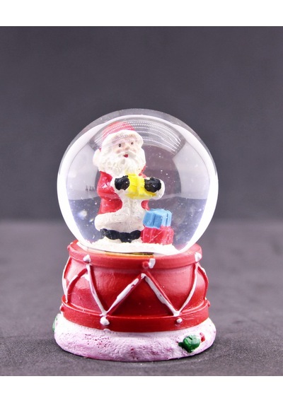 Noel Baba Ve Hediye Paketleri Temalı Mini Boy Yılbaşı Kar Küresi