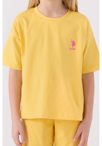 U.S. Polo Assn. U.s. Polo Assn Kız Çocuk Sarı Bermuda Takım 5274-43895 Sarı