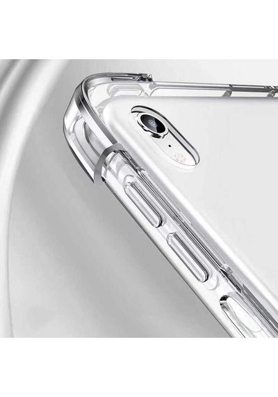 Samsung Galaxy Uyumlu Tab A9 X110 Kılıf Anti Shock Şeffaf Silikon Arka Kapak Arka Kapak