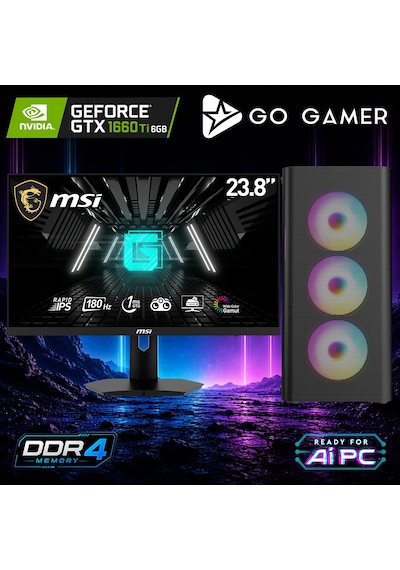 Go Gamer E549D i7-14700F 16 GB 1 TB SSD GTX1660Ti 6 GB 24" Free Dos Oem Paket Masaüstü Oyuncu Bilgisayarı