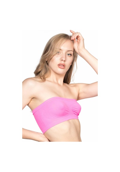 Neon Fuşya Mı Emay 4002 Soft Straplez Büstiyer Neon Fuşya