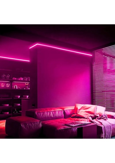Sese Ve Müziğe Duyarlı Neon Led Rgb Esnek 5 Metre Kumandalı