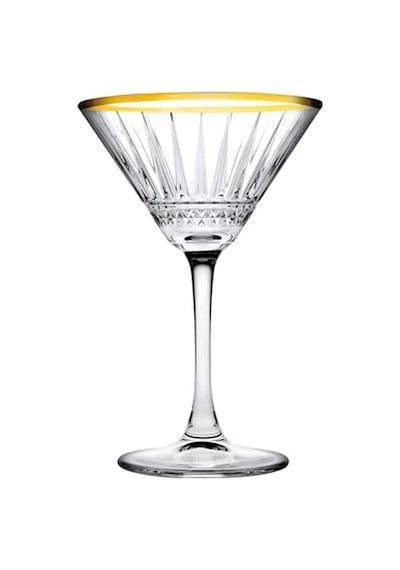 Paşabahçe Elysia Golden Touch Kokteyl Kadehi, Şeffaf, 220 C