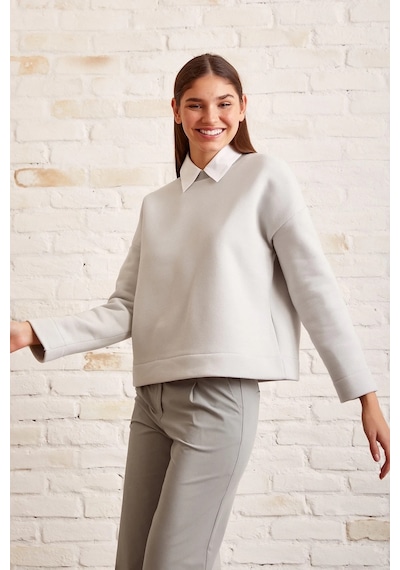 H1 Style Oversize Sweatshirt Pamuklu Mavi