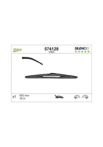 Dacia Sandero Arka Silecek Supurgesi 2008-2018 Valeo 574128