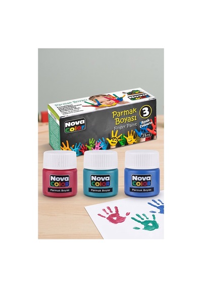 Parmak Boya 3 Renk 1 Adet Nova Color 25 Ml 3 Lü Parmak Boyası Resim Dersi Su Bazlı Resim Okul Öncesi Kreş Anasınıfı Çok Renkli Parmak Boya 3 Renk 1 Adet Nova Color 25 Ml 3 Lü Parmak Boyası Resim Dersi Su Bazlı Resim Okul Öncesi Kreş Anasınıfı Çok Renkli