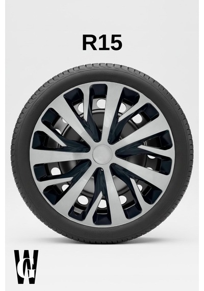 Ford Courier 15 İnç Jant Kapağı 4 Adet Siyah Gri C111