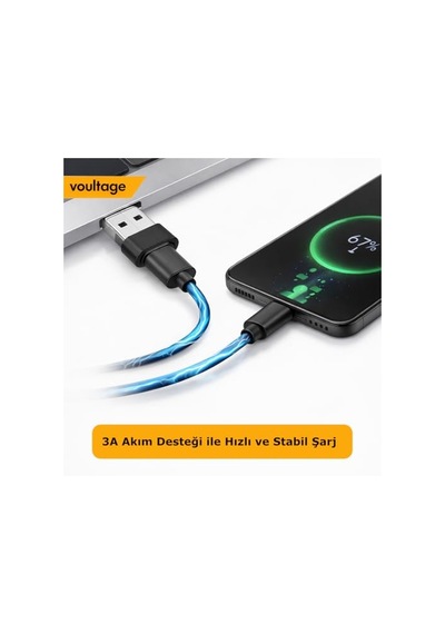 Usb To Type-c Dönüştürücü/çevirici, 3a Hızlı Şarj Ve Veri Aktarımı, Otg, Mini Boy Siyah, İphone Ve Dizüst