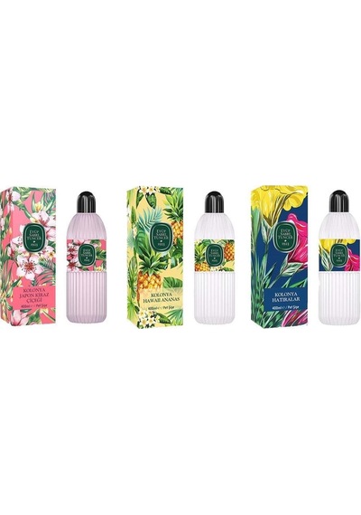 Eyüp Sabri Tuncer Kolonya Japon Kiraz Çiçeği, Hawaii Ananas Ve Hatıralar Pet Şişe 400 Ml