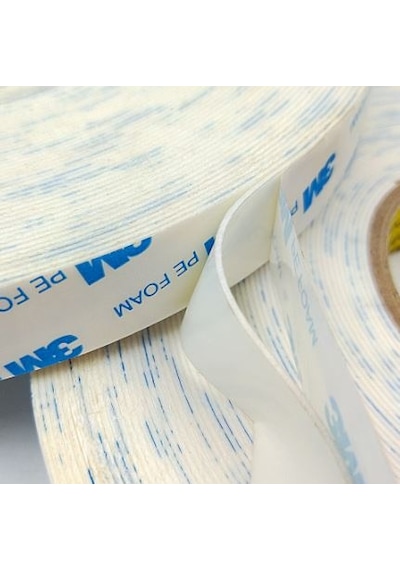 3m Ekstra Güçlü Çift Taraflı Köpük Bant Beyaz - 15 Mm Genişlik - 4.5 Metre