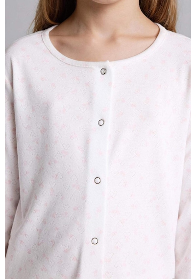 Defacto 3lü Pijama Takımı Kız Çocuk H4497a826smer2 Ekru-er2