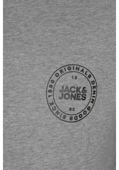 Jack & Jones Erkek Sweatshırt 12155835-lıght-grey 12155835-lıght-grey Gri Gri