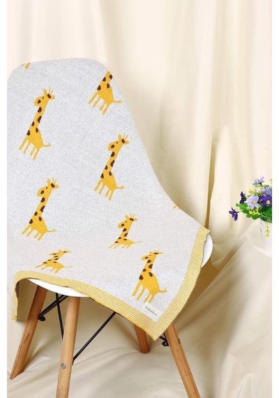 Kız Ve Erkek Bebek Için Triko Örgü Bebek Battaniyesi 85cm X85cm Hardal Züry Hardal4 Hardal4