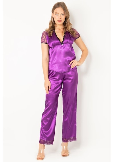 Doremi Miorre Kısa Kol Saten Bayan Pijama Takım
