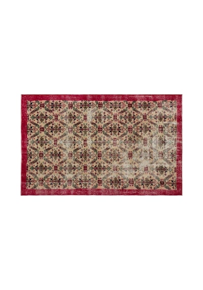 El Dokuması Vintage Yün-pamuk Naturel Halı 18338 160 X 260 Cm Çok Renkli