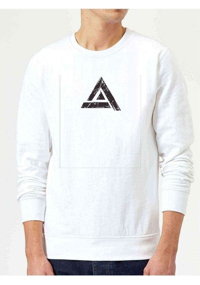 Apex Logo Baskılı Beyaz Erkek Örme Sweatshirt (528539562)