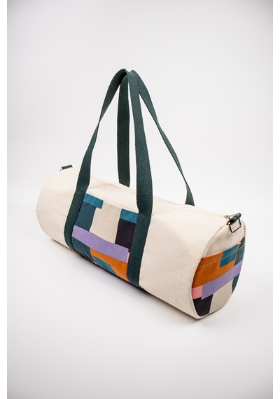 Fabric Craft Bag Spor Çantası Kanvas Günlük Seyahat Ve Fitness Çantası Unisex Krem