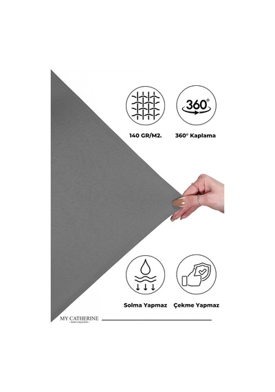 Lastikli & Hipoalerjenik Çarşaf%100 Pamuk Penye Kumaş 120x200 Antrasit, Luxcarsaf Çok Renkli