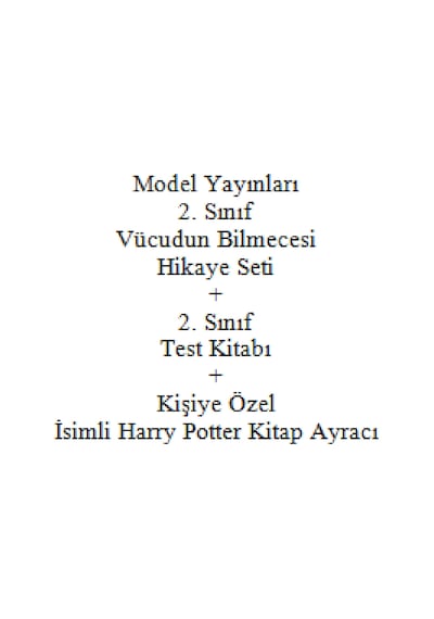 2. Sınıf Hikaye Kitabı Seti Model Yayınları Vücudun Bilmecesi + 2. Sınıf Test Kitabı + Kişiye Özel İsimli Harry Potter Kitap Ayracı