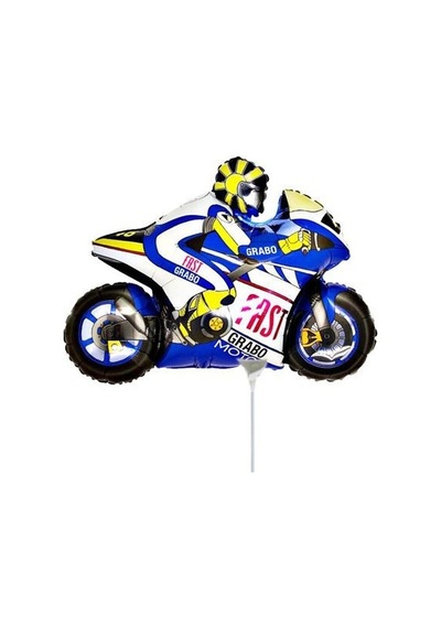 14'' G-moto Gp Blue Folyo Balon 1 Pakette 15 Adet-grabo