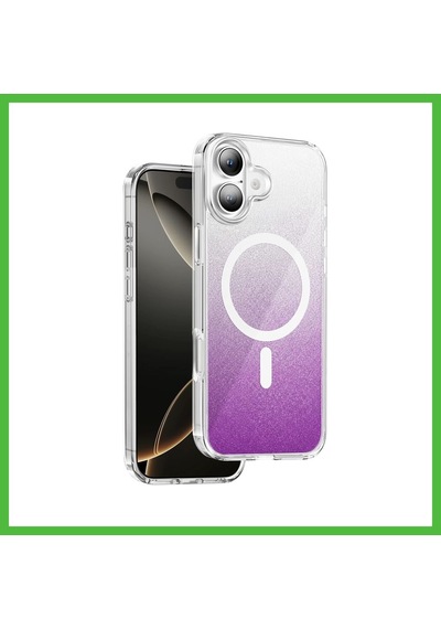 Vaveni Onegif İphone 17 Uyumlu Sora Simli Magsafe Kapak - Mor Arz
