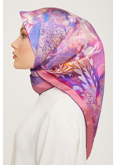 Armine Twill İpek Eşarp 23ka9041 02 Mor