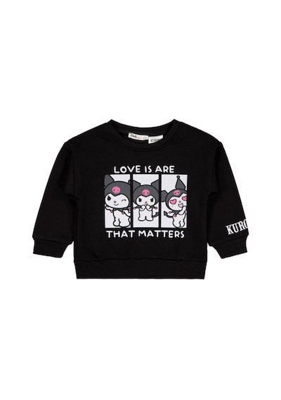 Kuromi 2-5 Yaş Sweatshirt Siyah