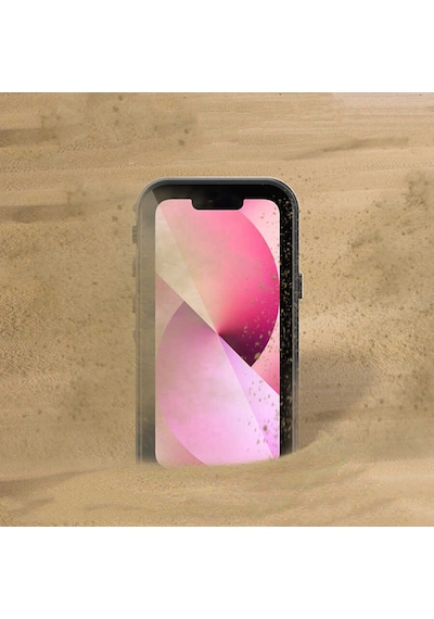 Goocamp Apple iPhone 13 Mini Uyumlu 1-1 Su Geçirmez Kılıf-siyah Siyah