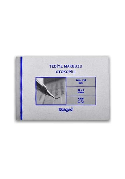 0138 Tediye Makbuzu Otokopili 1 Adet