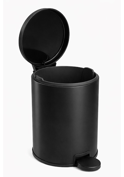 Primanova Cigo Compact 3 Lt Banyo Mutfak Ofis Çelik Çöp Kovası - Mat Siyah