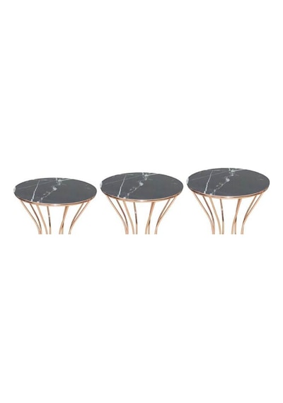 Zigon Kumsaat Brc Model Siyah Mermer Desen Metal Çelik ROSE Renk Kaplama El Yapım