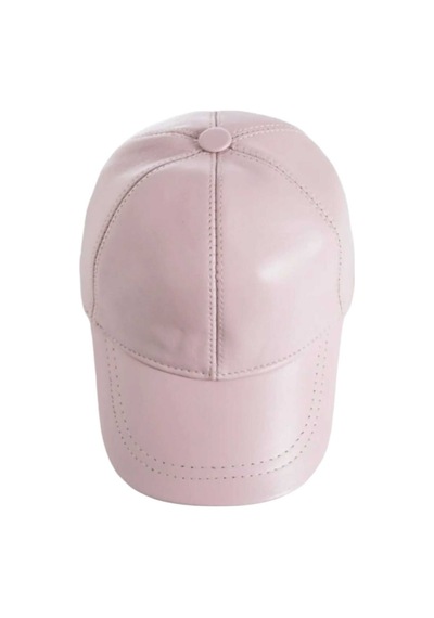 Unisex %100 Deri Arkadan Ayarlanabilir Baseball Kep Şapka Lila